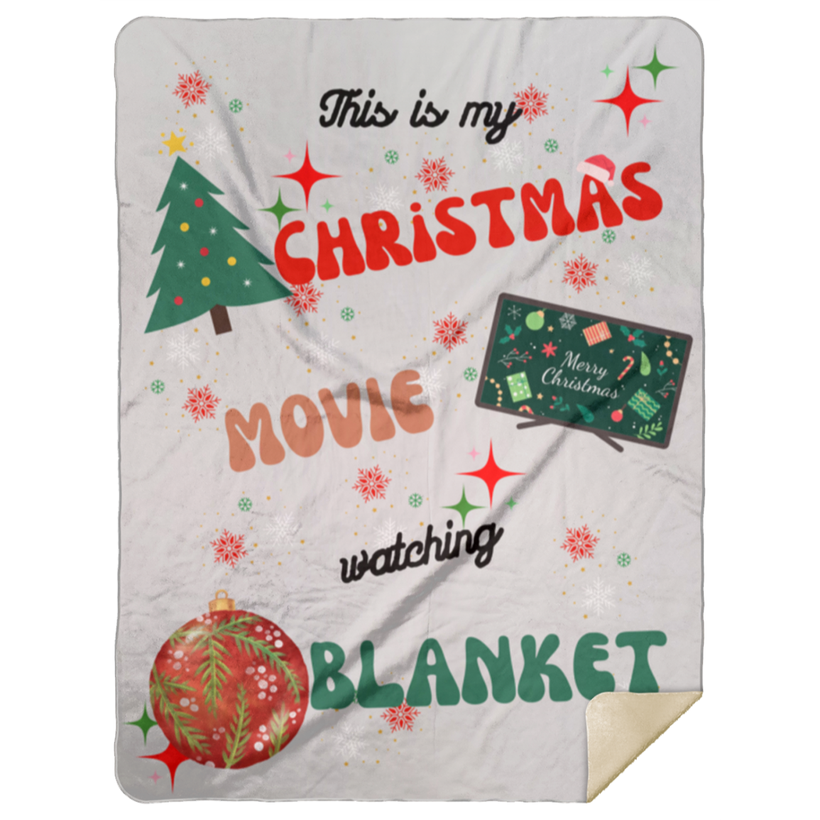 Christmas Blanket | Fleece & Sherpa | 50x60 60 x 80