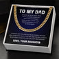 To My Dad | Thank You For The Love & Support - Cuban Link Chain