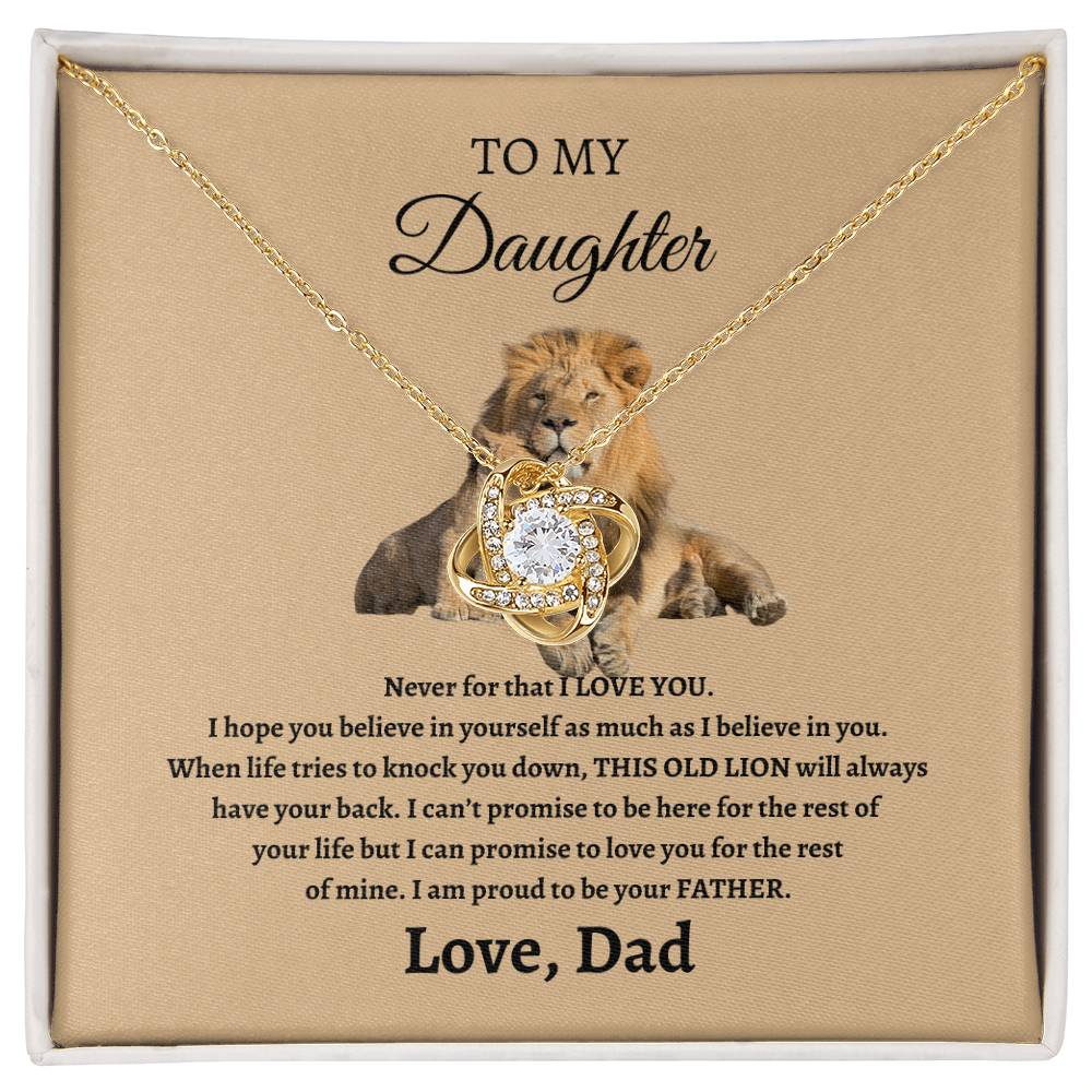 To My Daughter | Never Forget - Love Knot Necklace