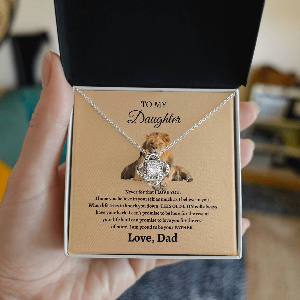 To My Daughter | Never Forget - Love Knot Necklace