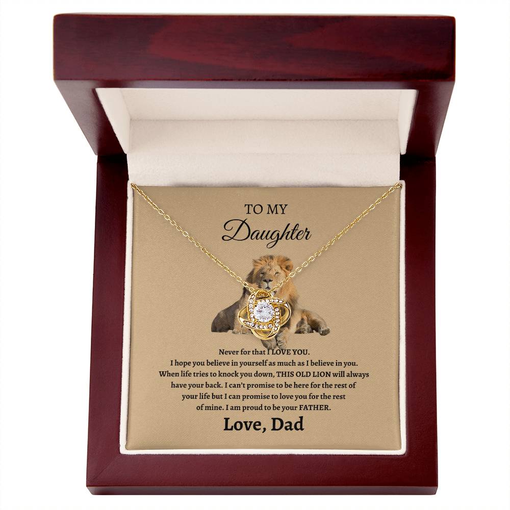 To My Daughter | Never Forget - Love Knot Necklace