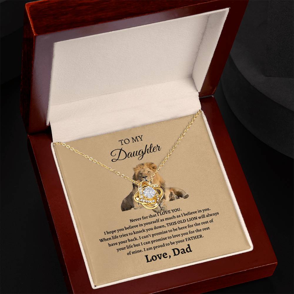 To My Daughter | Never Forget - Love Knot Necklace