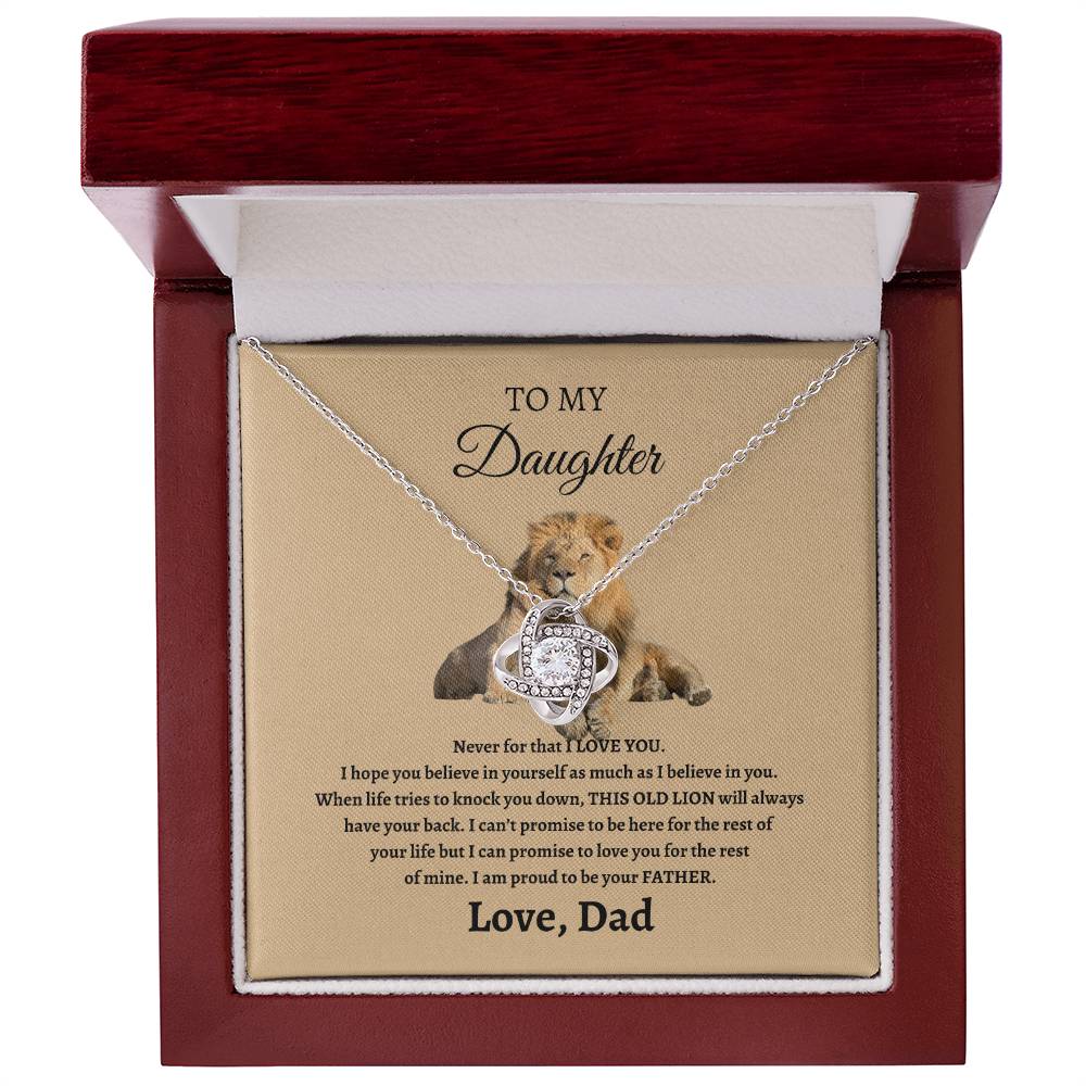 To My Daughter | Never Forget - Love Knot Necklace