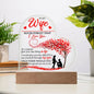 To My Wife | Printed Heart Acrylic Plaque