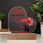 To My Wife | Printed Heart Acrylic Plaque