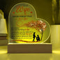 To My Wife | Printed Heart Acrylic Plaque