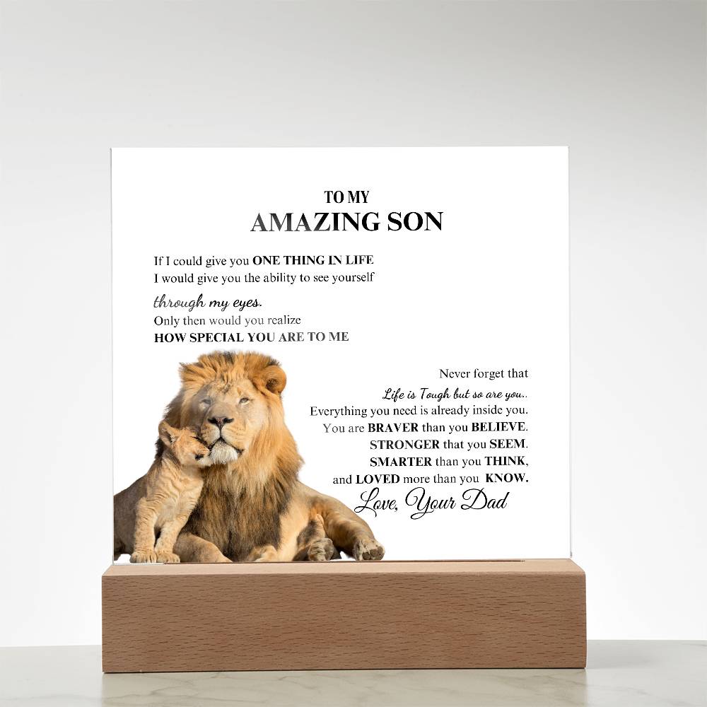 For Son | To My Amazing Son Acrylic Plaque