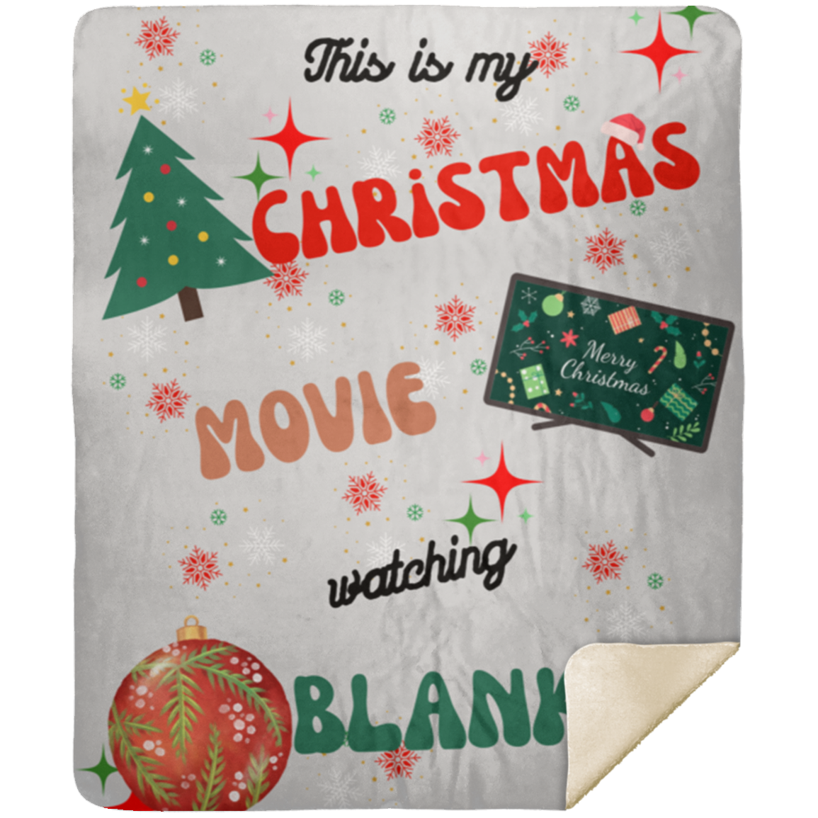 Christmas Blanket | Fleece & Sherpa | 50x60 60 x 80