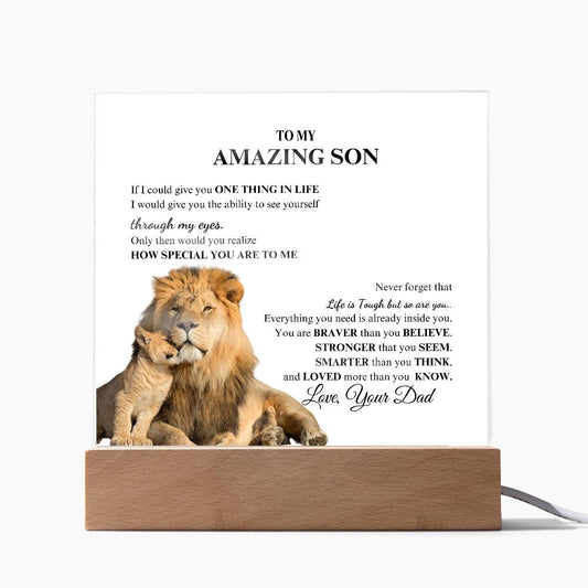 For Son | To My Amazing Son Acrylic Plaque