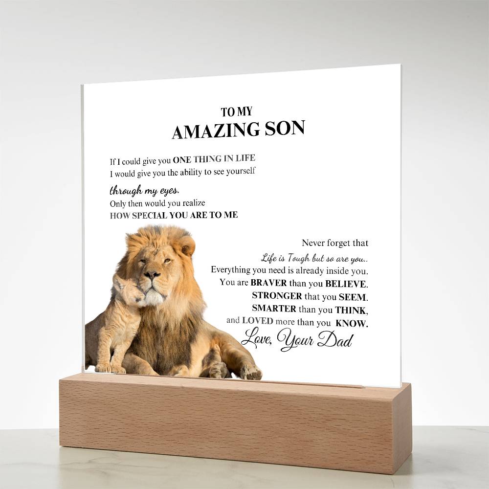 For Son | To My Amazing Son Acrylic Plaque